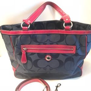 Coach Tote! Navy & Pink